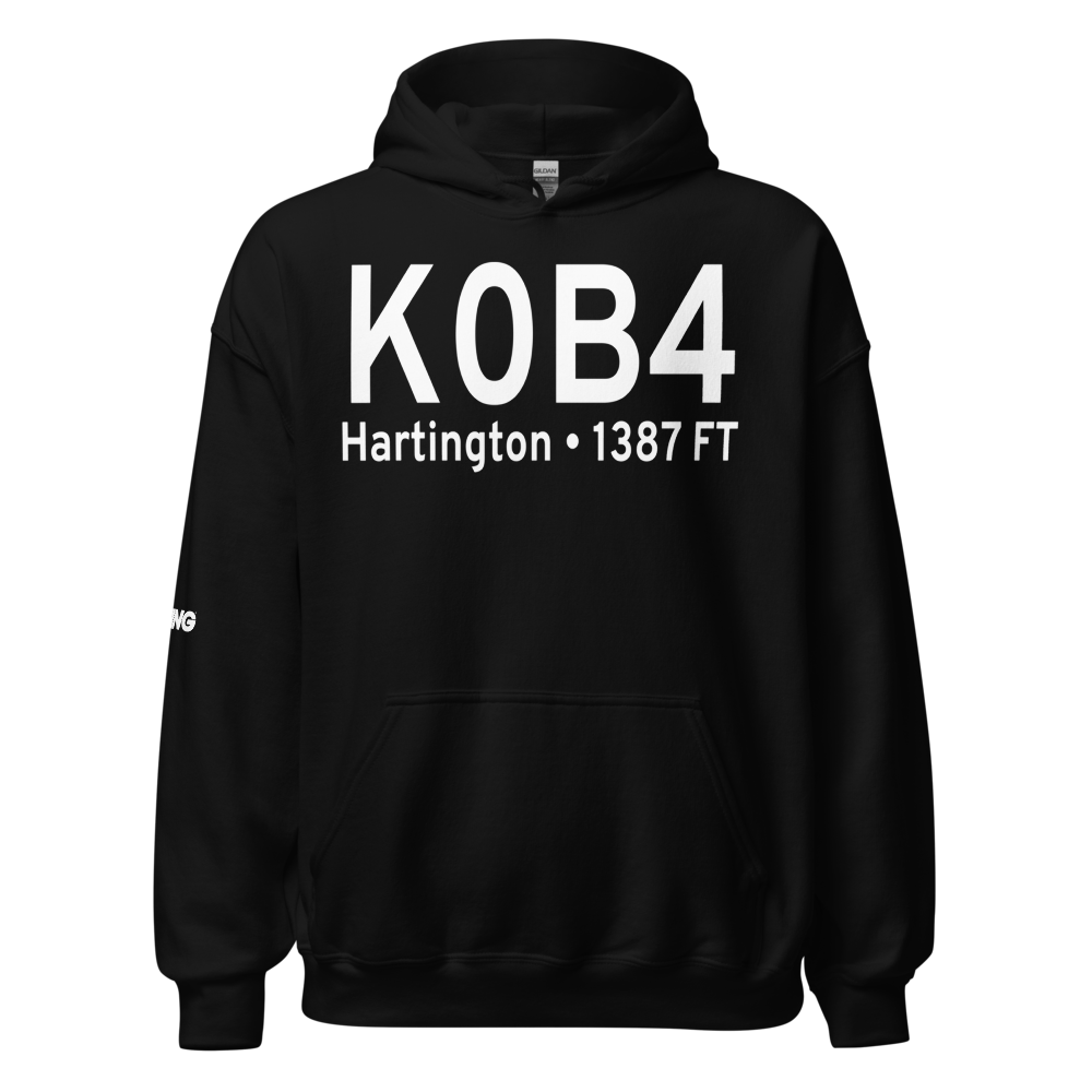 Hartington Municipal Airport (K0B4) ICAO Hoodie Sweatshirt 