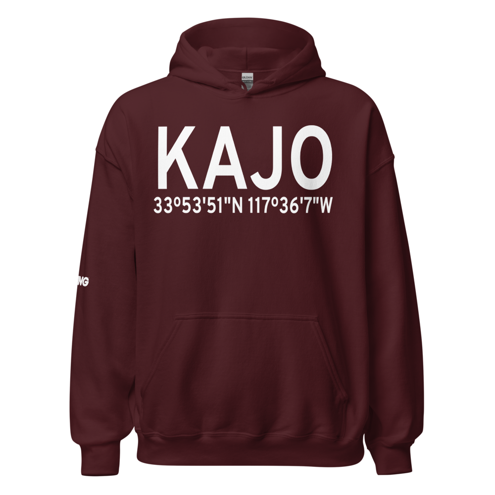 Corona Municipal Airport (KAJO) ICAO Hoodie Sweatshirt 