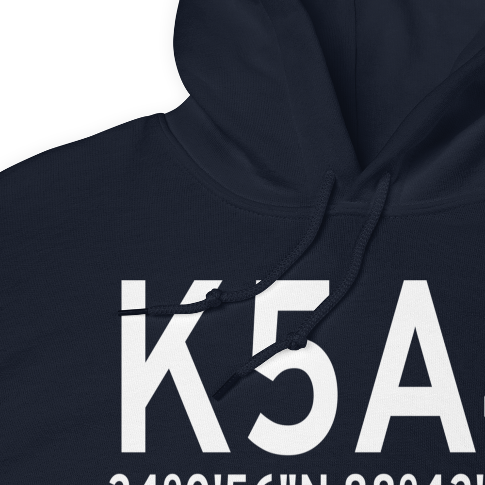 Okolona Municipal-Richard Stovall Field (K5A4) ICAO Hoodie Sweatshirt 