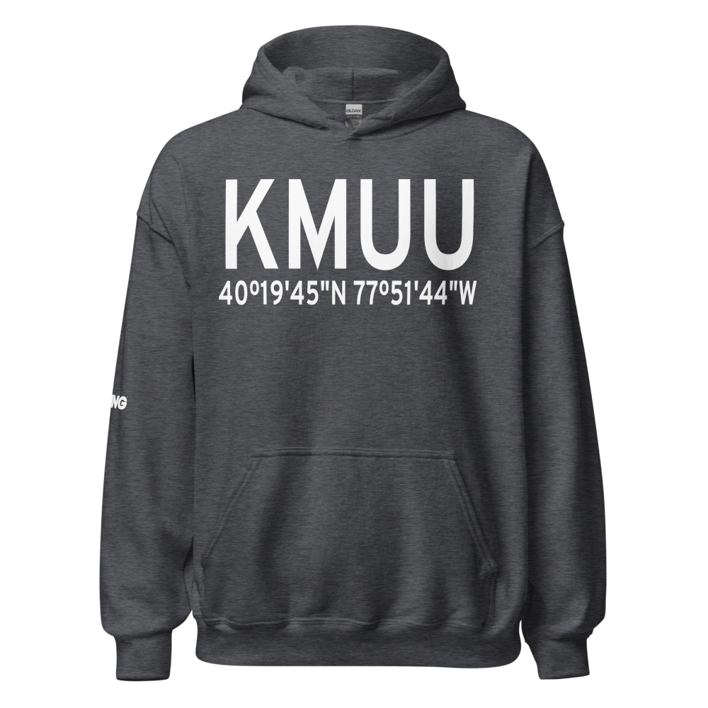 Huntingdon County Airport (KMUU) ICAO Hoodie Sweatshirt 
