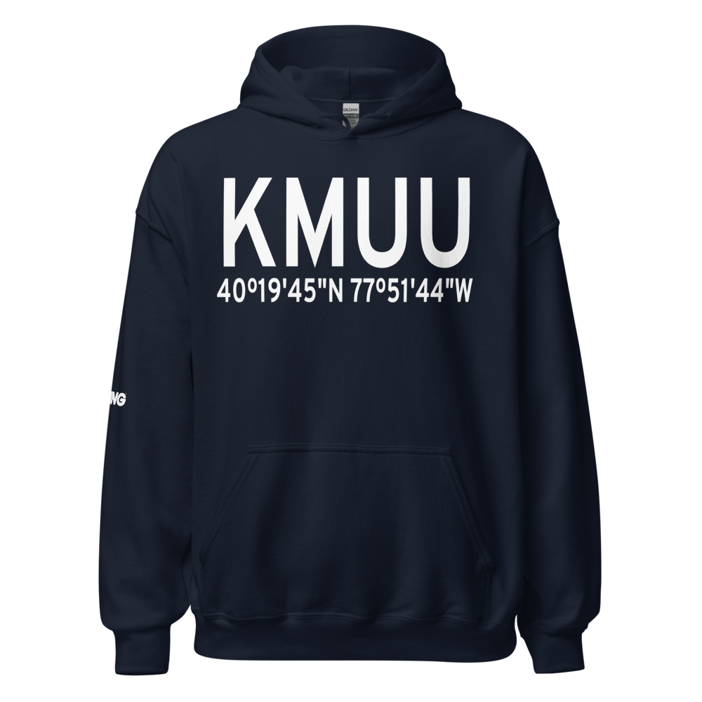 Huntingdon County Airport (KMUU) ICAO Hoodie Sweatshirt 