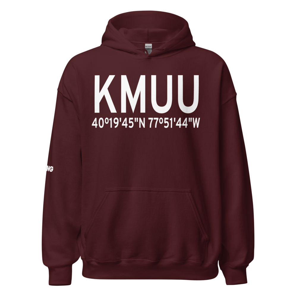 Huntingdon County Airport (KMUU) ICAO Hoodie Sweatshirt 