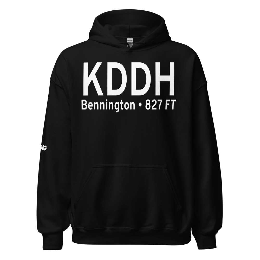 William H. Morse State Airport (KDDH) ICAO Hoodie Sweatshirt 