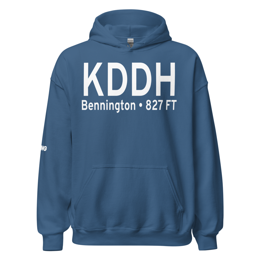 William H. Morse State Airport (KDDH) ICAO Hoodie Sweatshirt 