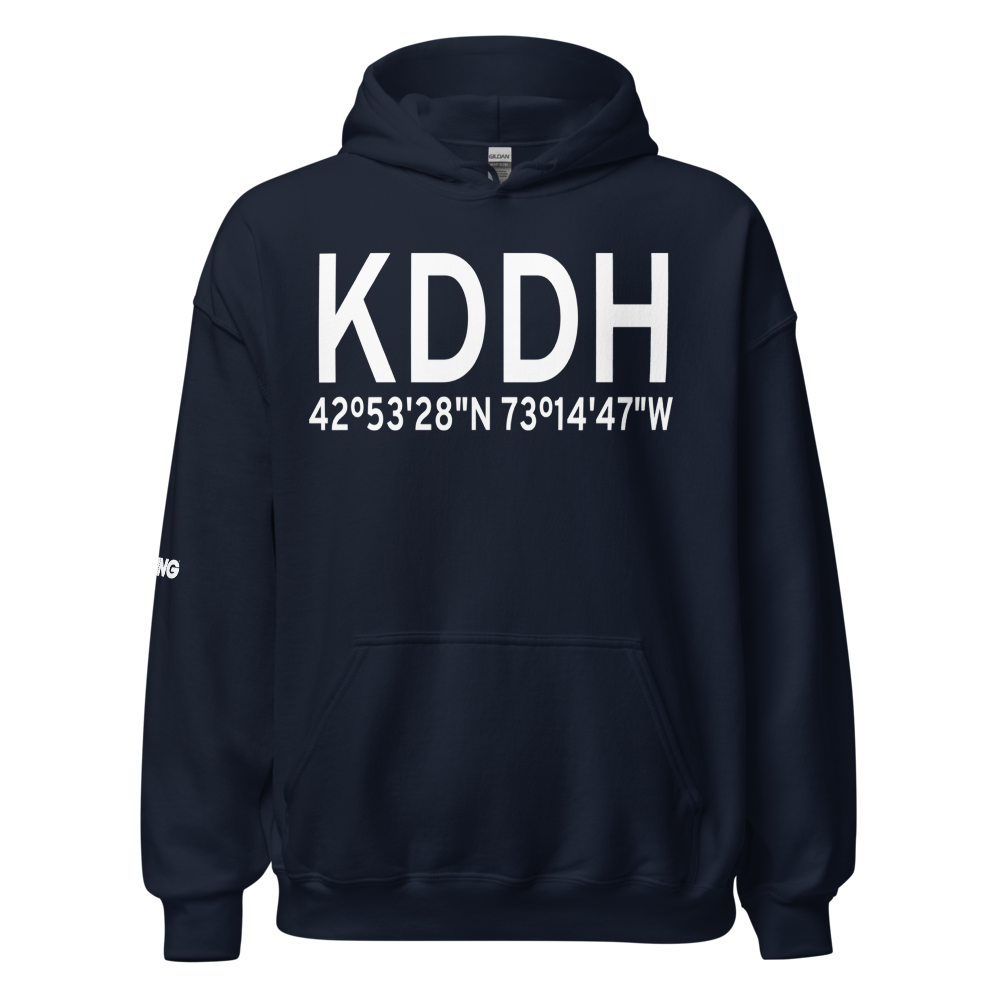 William H. Morse State Airport (KDDH) ICAO Hoodie Sweatshirt 