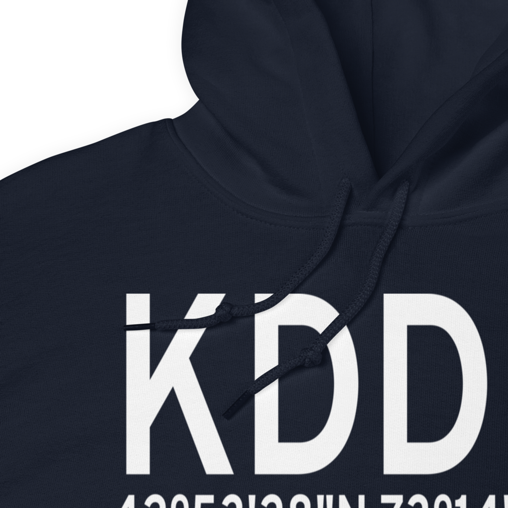 William H. Morse State Airport (KDDH) ICAO Hoodie Sweatshirt 