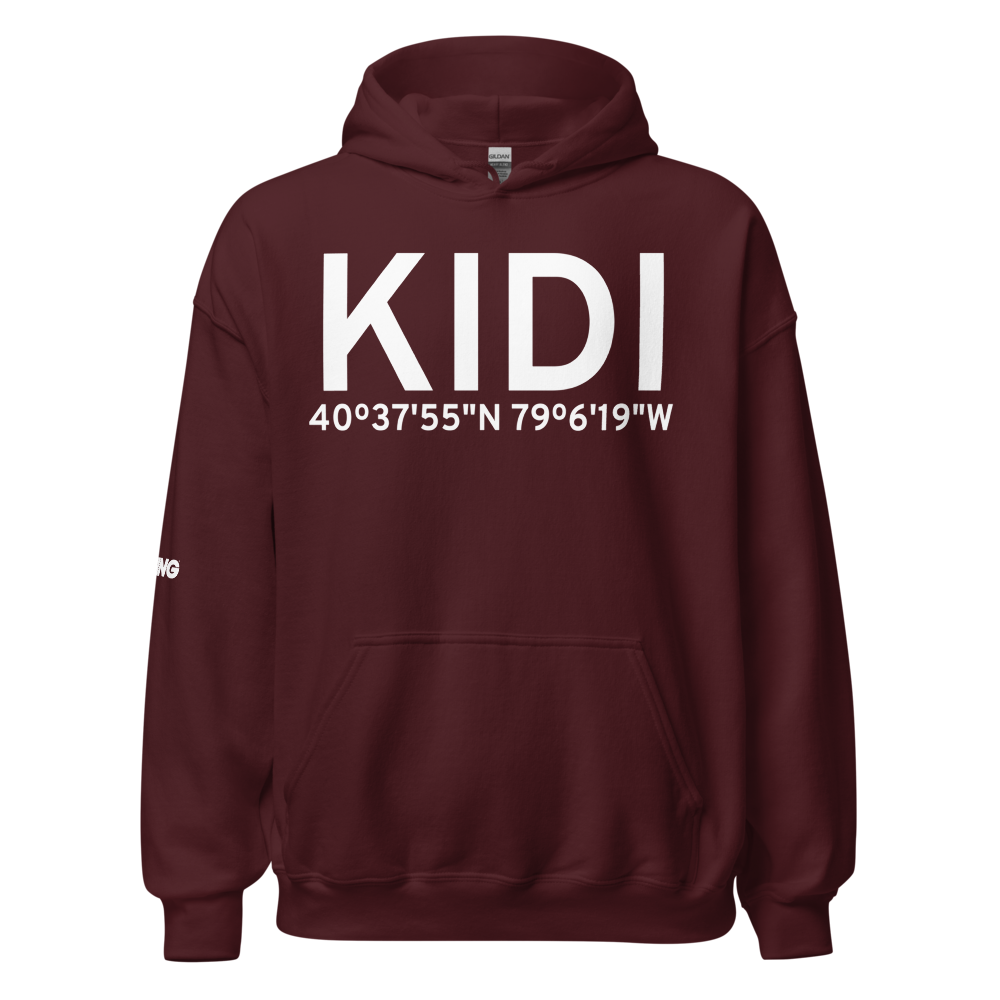 Indiana County/Jimmy Stewart Fld/ Airport (KIDI) ICAO Hoodie Sweatshirt 