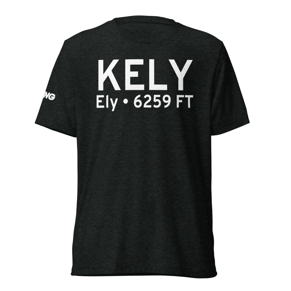 Ely Airport Yelland Field (KELY) ICAO Tri-blend T-Shirt 