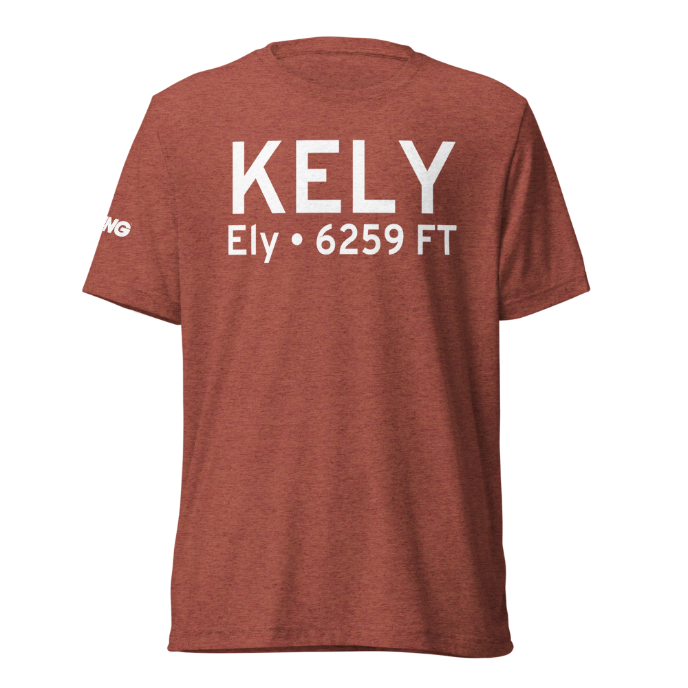 Ely Airport Yelland Field (KELY) ICAO Tri-blend T-Shirt 