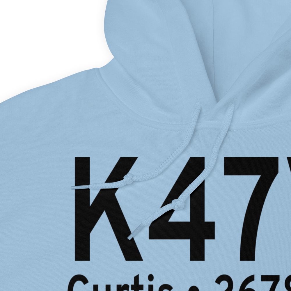 Curtis Municipal Airport (K47V) ICAO Hoodie Sweatshirt 