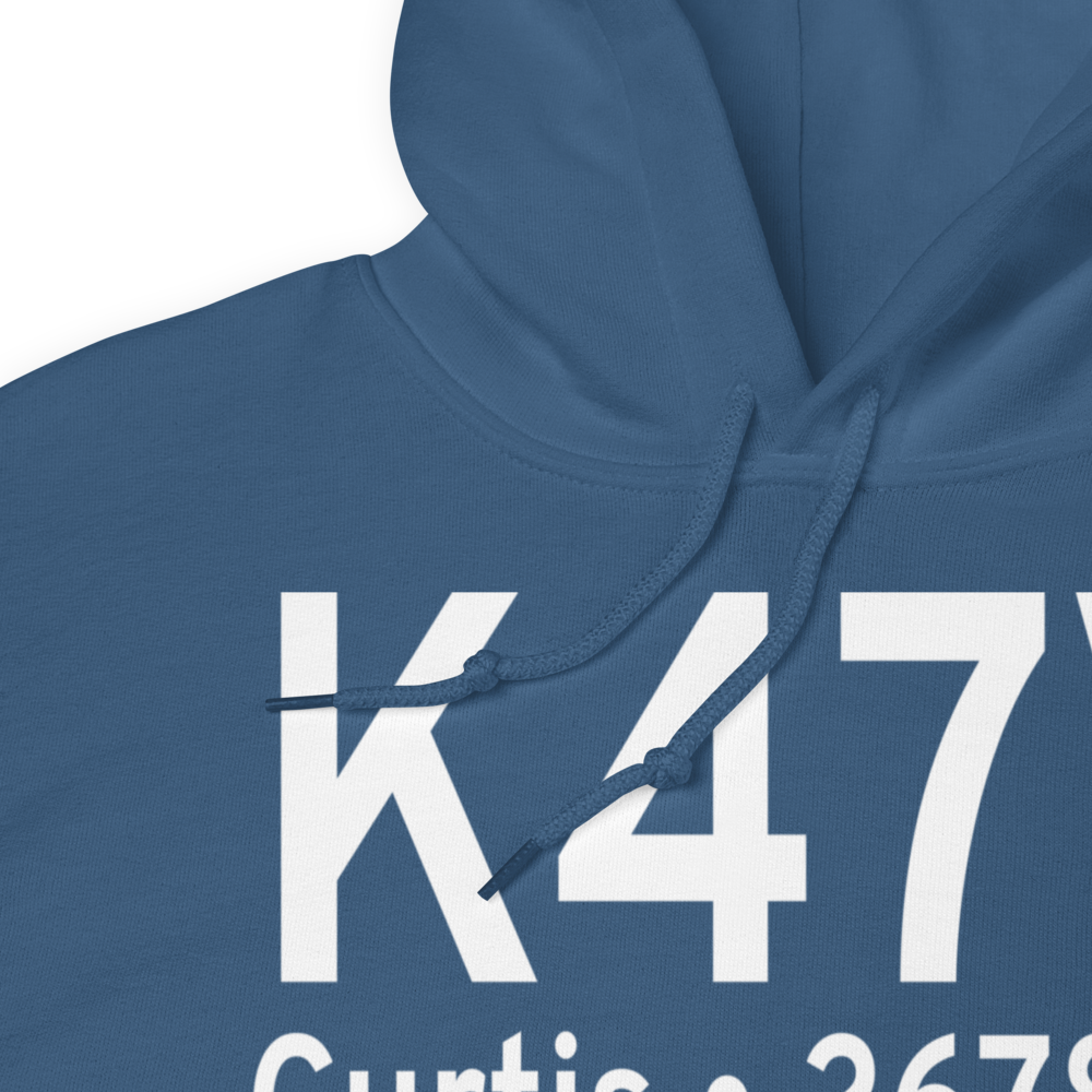 Curtis Municipal Airport (K47V) ICAO Hoodie Sweatshirt 