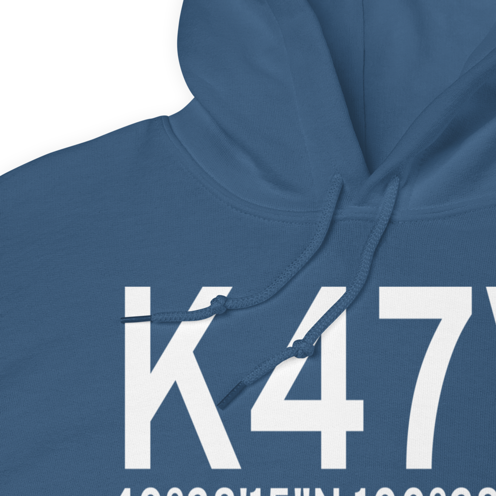 Curtis Municipal Airport (K47V) ICAO Hoodie Sweatshirt 