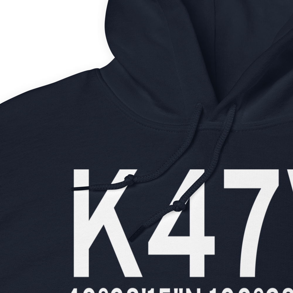 Curtis Municipal Airport (K47V) ICAO Hoodie Sweatshirt 