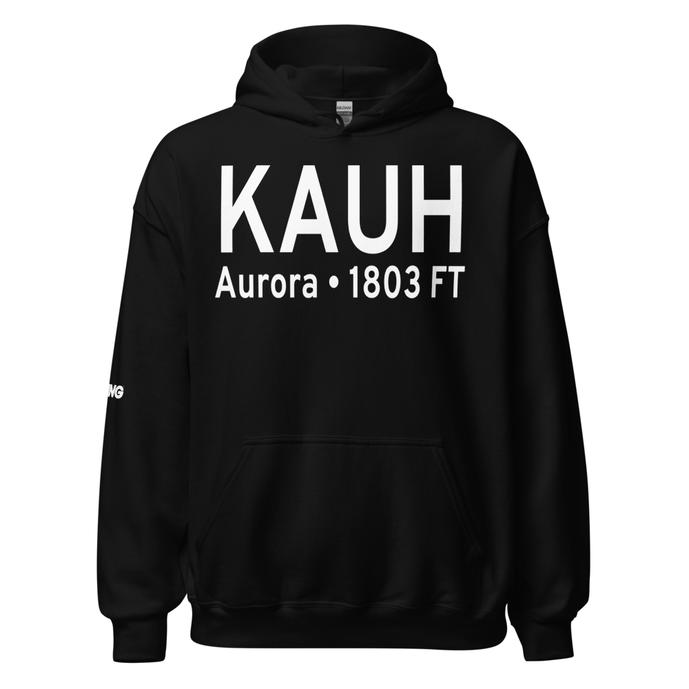 Aurora Municipal Al Potter Field (KAUH) ICAO Hoodie Sweatshirt 