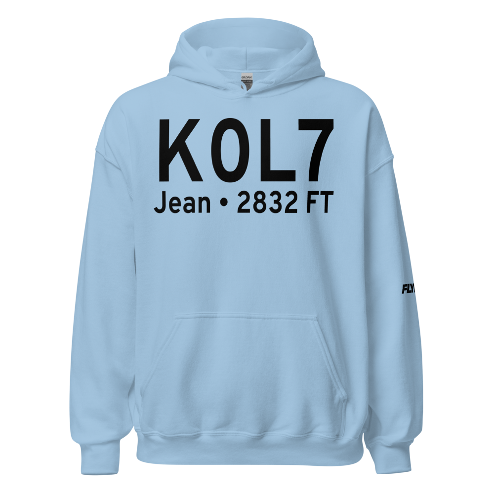 Jean Airport (K0L7) ICAO Hoodie Sweatshirt 