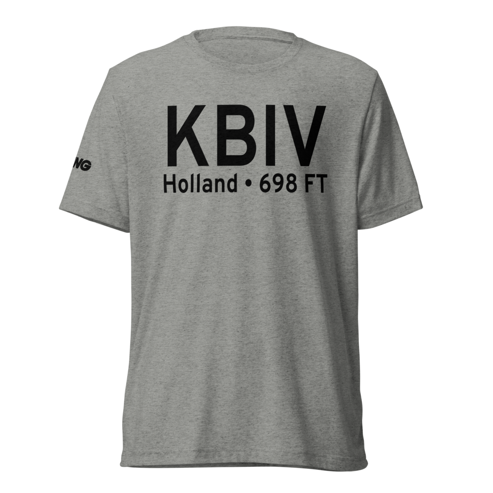 Tulip City Airport (KBIV) ICAO Tri-blend T-Shirt 