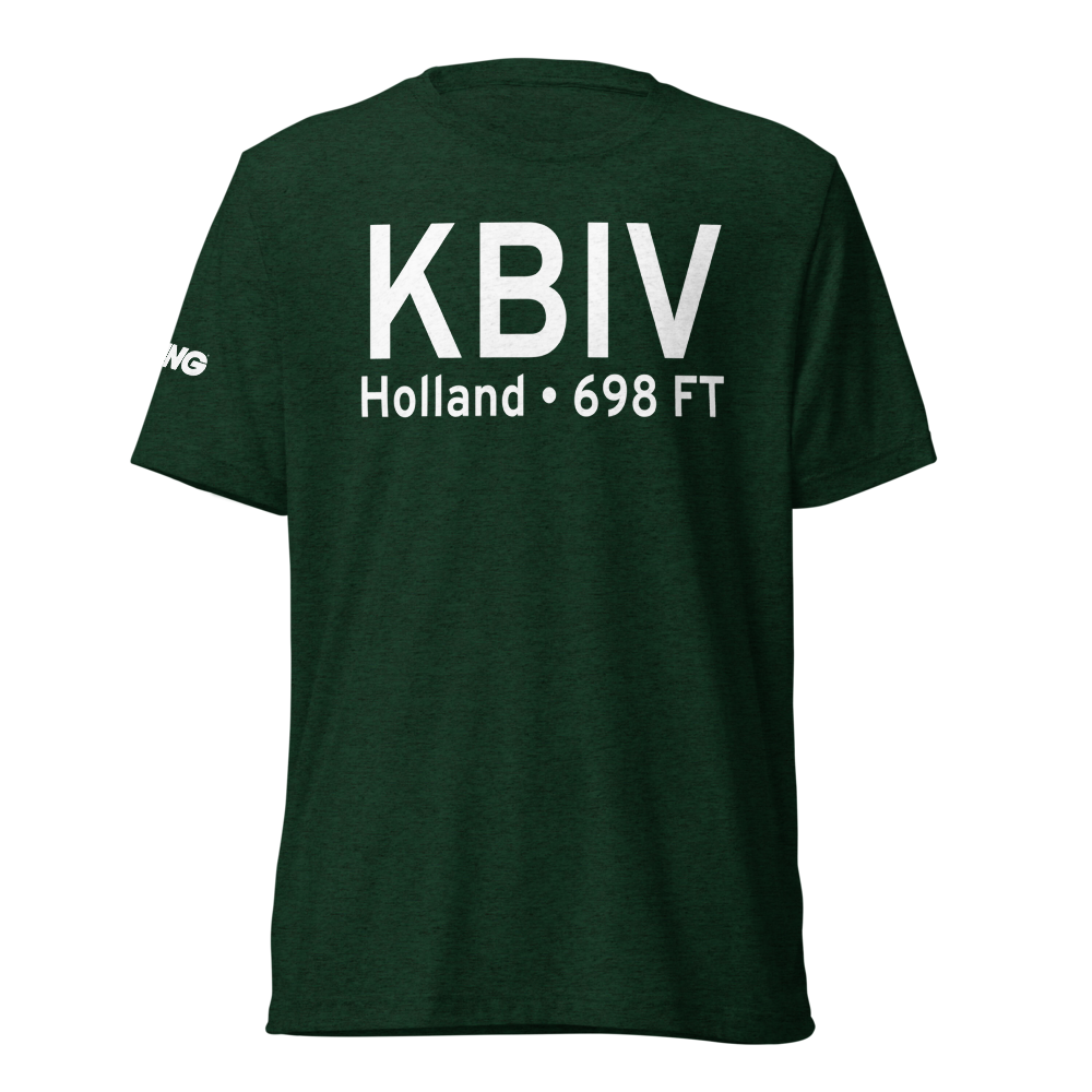 Tulip City Airport (KBIV) ICAO Tri-blend T-Shirt 