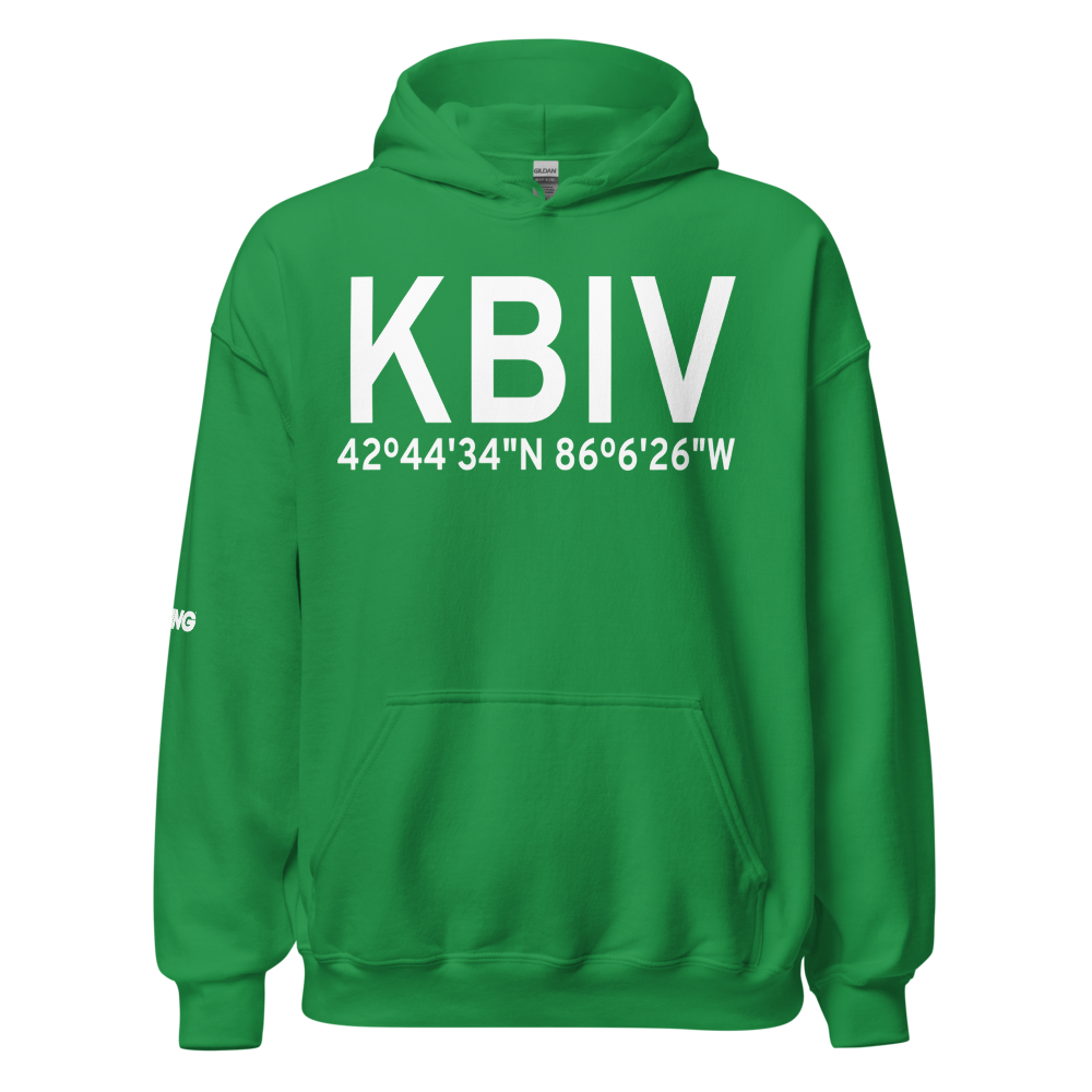 Tulip City Airport (KBIV) ICAO Hoodie Sweatshirt 