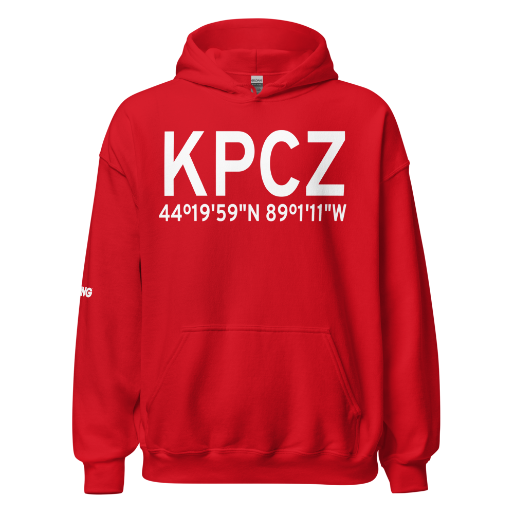 Waupaca Municipal Airport (KPCZ) ICAO Hoodie Sweatshirt 