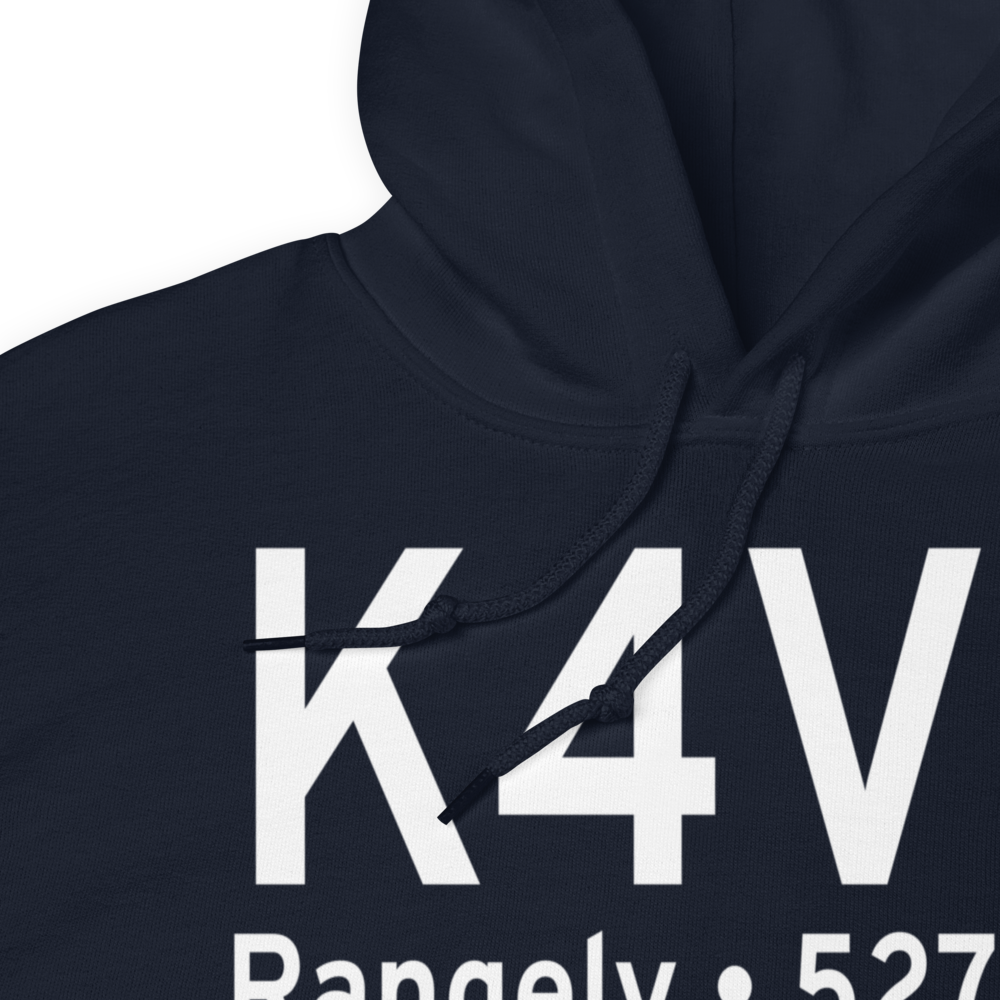 Rangely Airport (K4V0) ICAO Hoodie Sweatshirt 