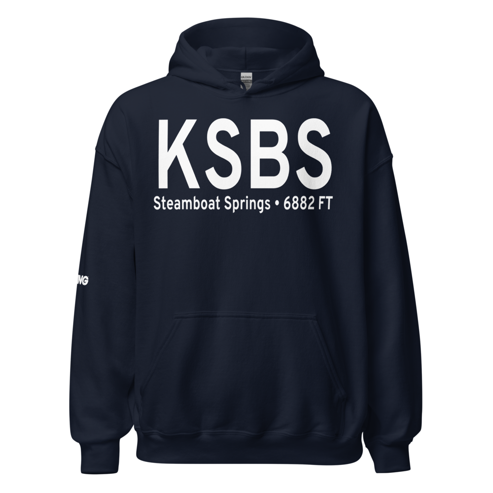 Steamboat Springs Bob Adams Field (KSBS) ICAO Hoodie Sweatshirt 