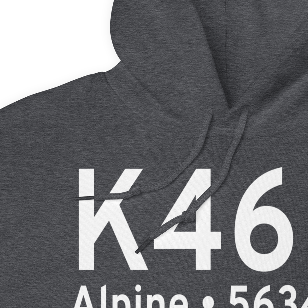 Alpine Airport (K46U) ICAO Hoodie Sweatshirt 