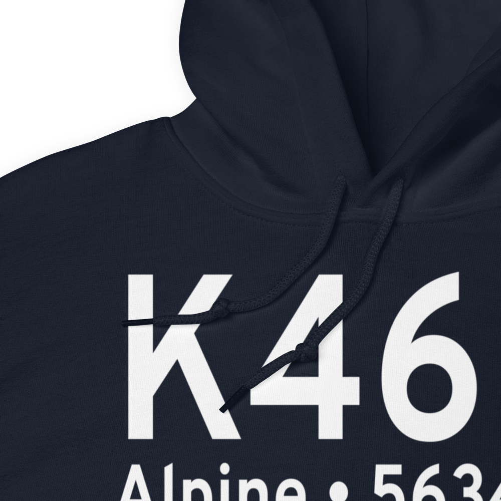 Alpine Airport (K46U) ICAO Hoodie Sweatshirt 