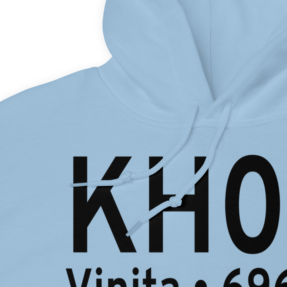 Vinita Municipal Airport (KH04) ICAO Hoodie Sweatshirt 