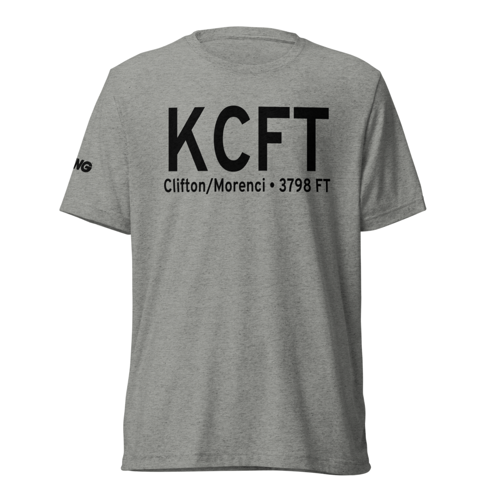Greenlee County Airport (KCFT) ICAO Tri-blend T-Shirt 