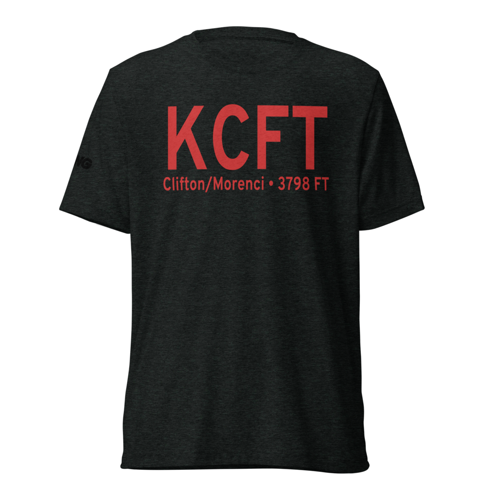 Greenlee County Airport (KCFT) ICAO Tri-blend T-Shirt 