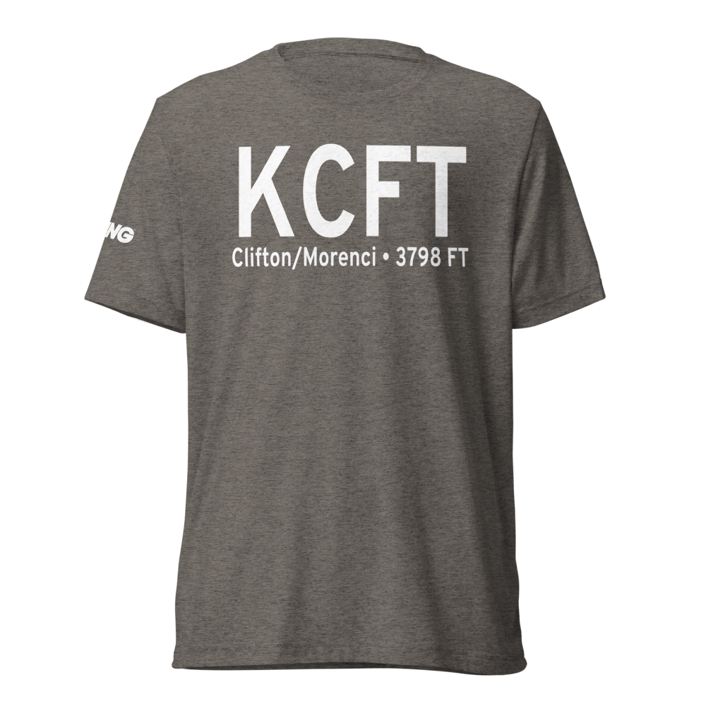 Greenlee County Airport (KCFT) ICAO Tri-blend T-Shirt 