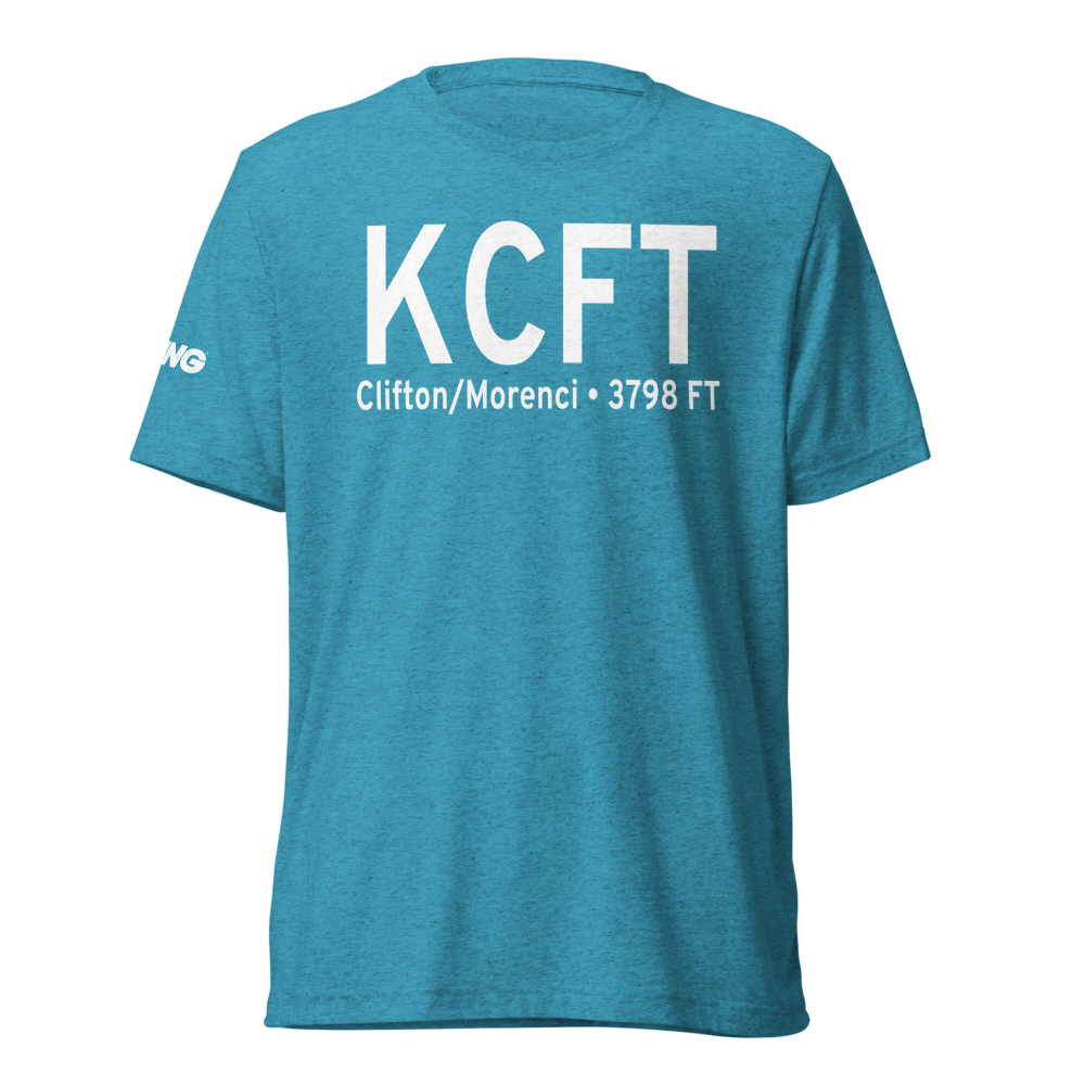Greenlee County Airport (KCFT) ICAO Tri-blend T-Shirt 