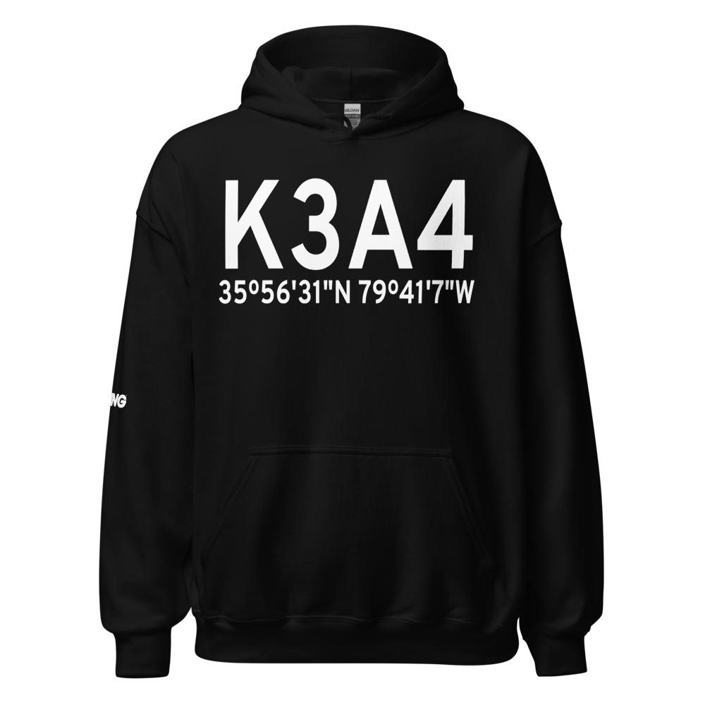 Southeast Greensboro Airport (K3A4) ICAO Hoodie Sweatshirt 