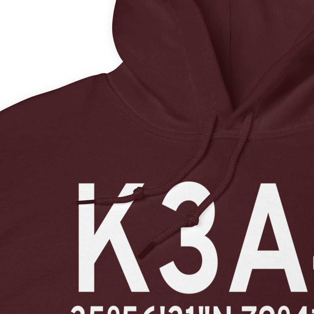 Southeast Greensboro Airport (K3A4) ICAO Hoodie Sweatshirt 