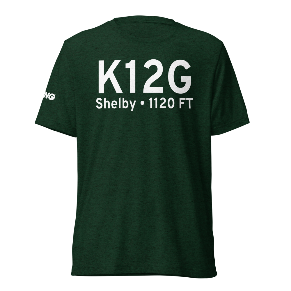 Shelby Community Airport (K12G) ICAO Tri-blend T-Shirt 