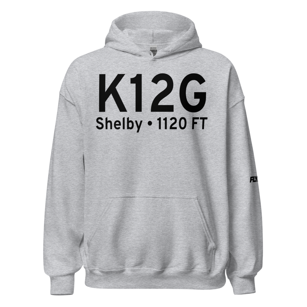 Shelby Community Airport (K12G) ICAO Hoodie Sweatshirt 