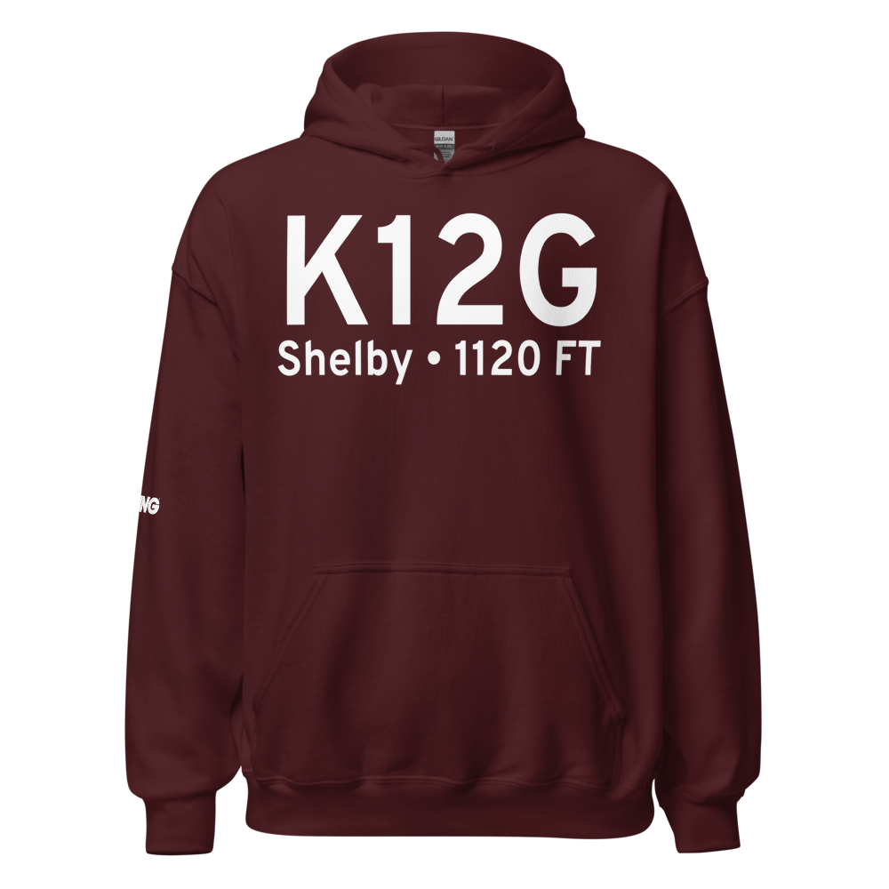 Shelby Community Airport (K12G) ICAO Hoodie Sweatshirt 