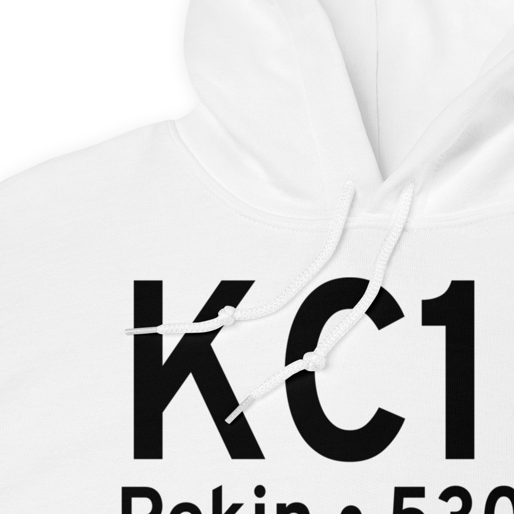 Pekin Municipal Airport (KC15) ICAO Hoodie Sweatshirt 