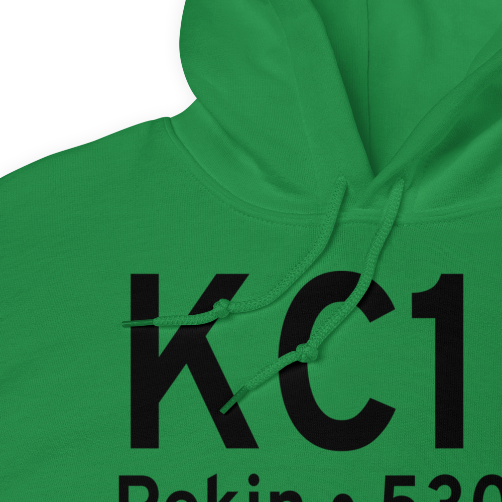 Pekin Municipal Airport (KC15) ICAO Hoodie Sweatshirt 