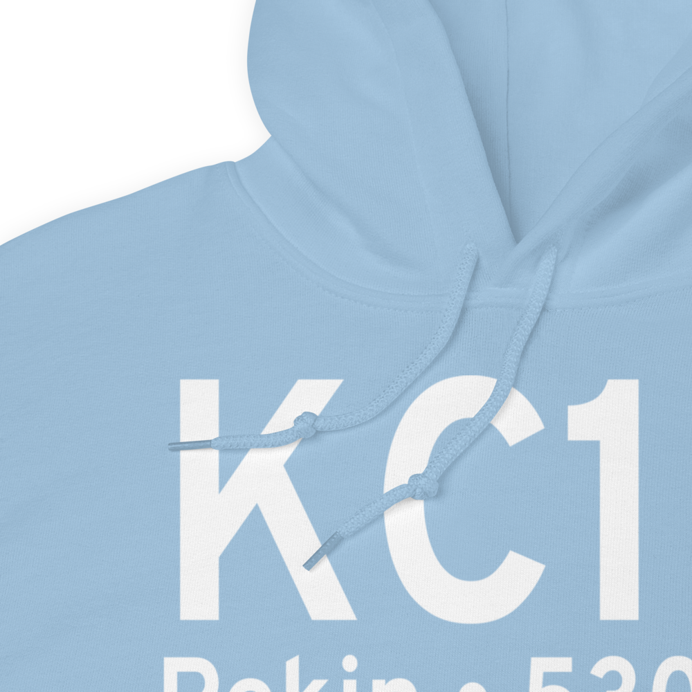 Pekin Municipal Airport (KC15) ICAO Hoodie Sweatshirt 