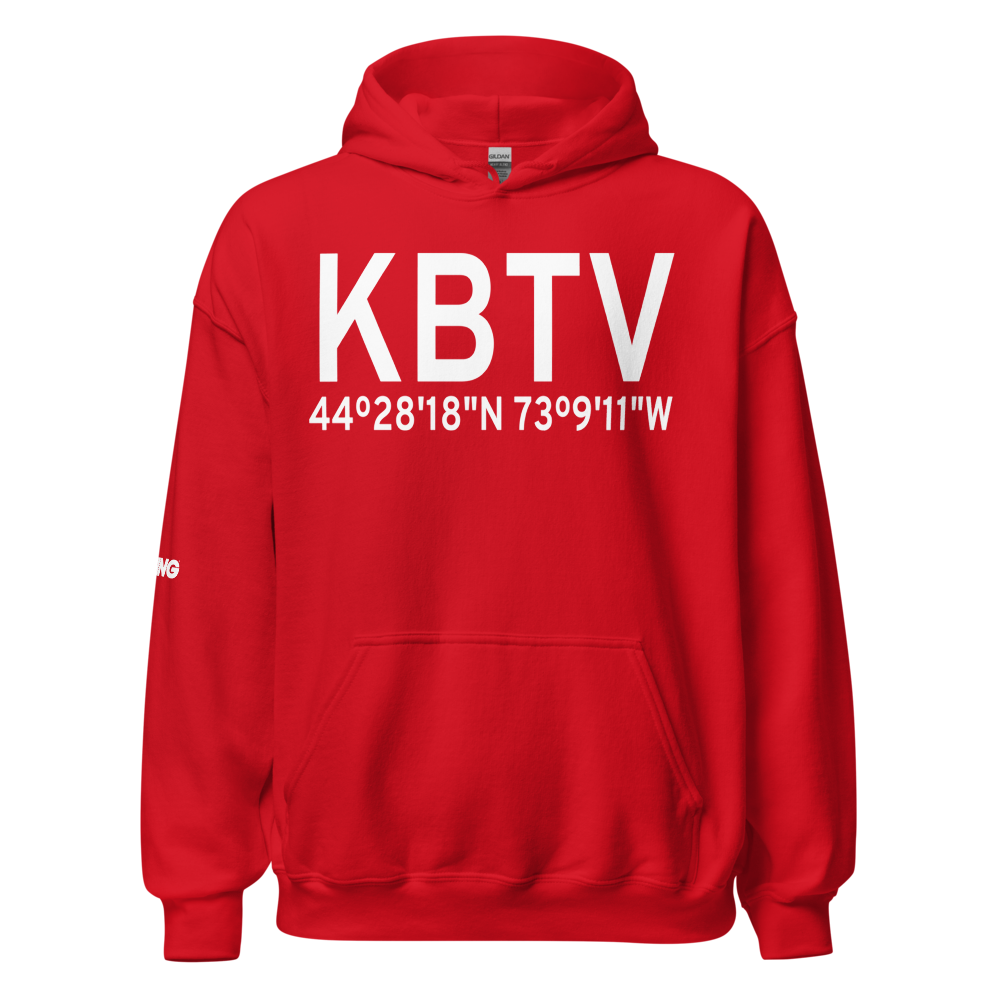 Burlington International Airport (KBTV) ICAO Hoodie Sweatshirt 