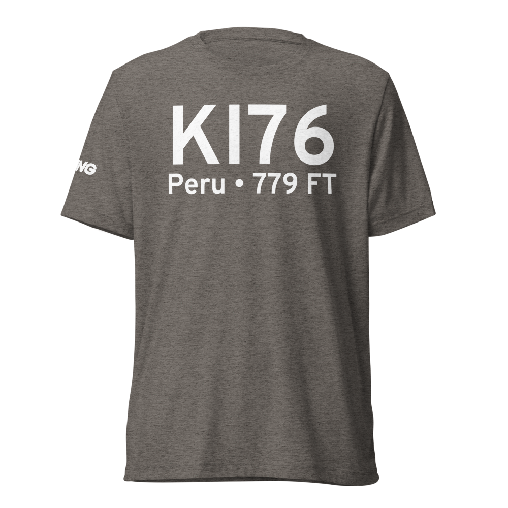 Peru Municipal Airport (KI76) ICAO Tri-blend T-Shirt 