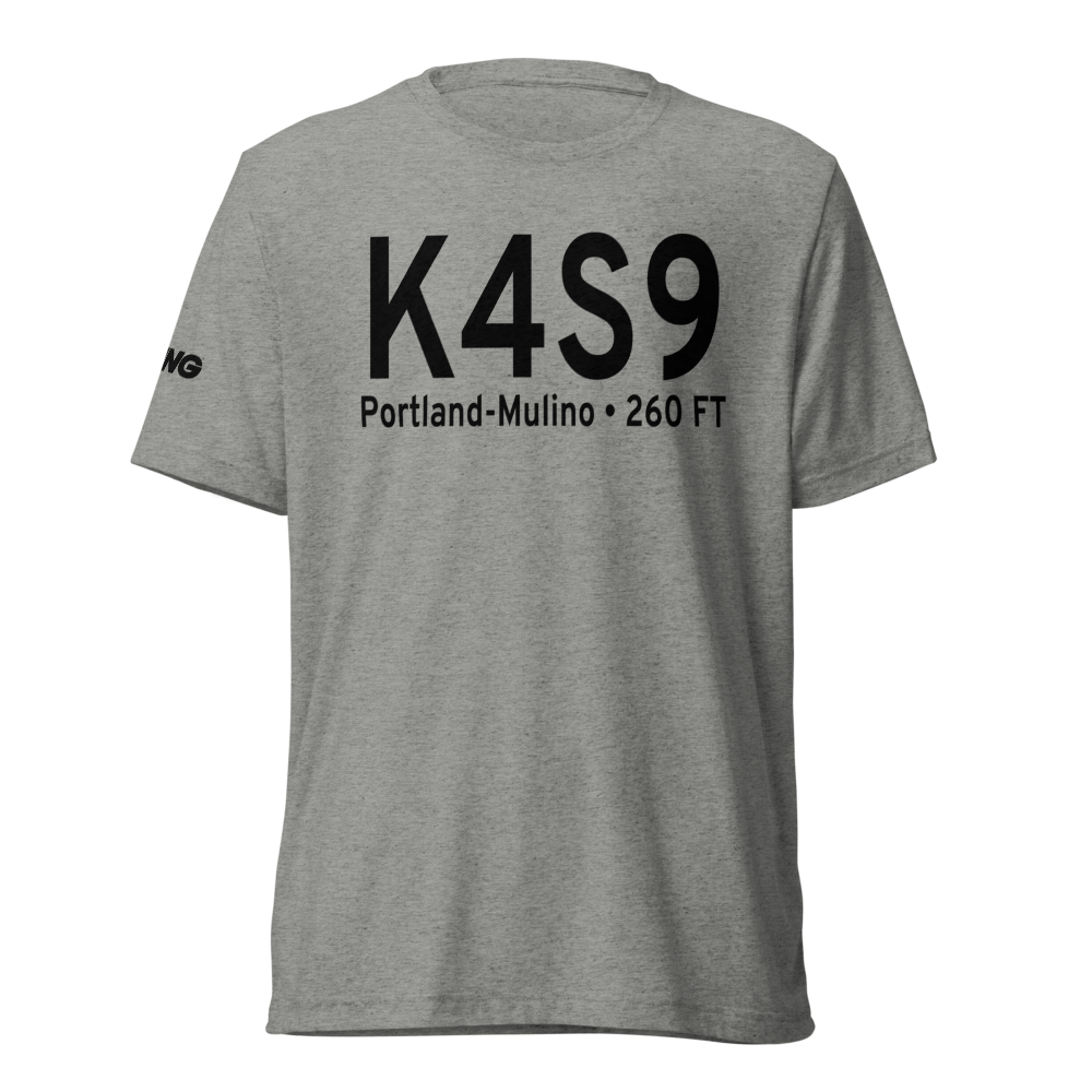 Portland Mulino Airport (K4S9) ICAO Tri-blend T-Shirt 