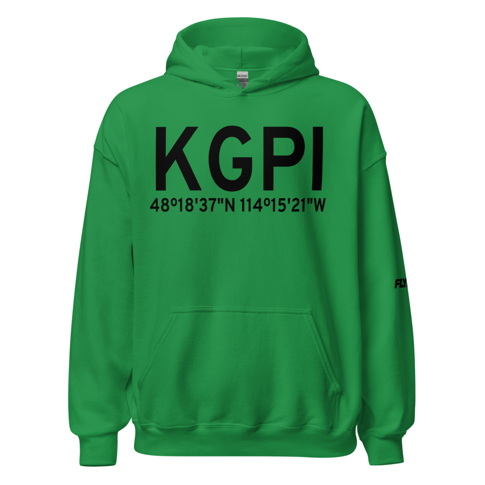 Glacier Park International Airport (KGPI) ICAO Hoodie Sweatshirt 