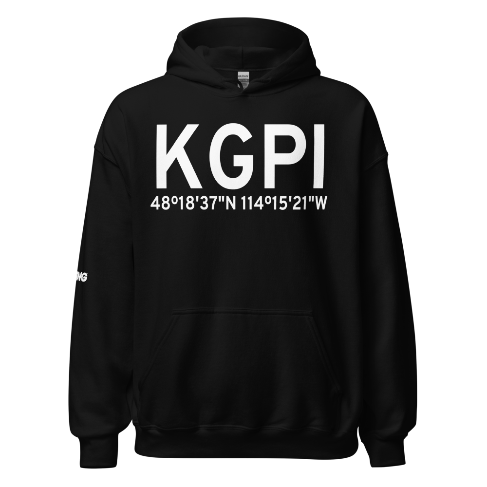Glacier Park International Airport (KGPI) ICAO Hoodie Sweatshirt 