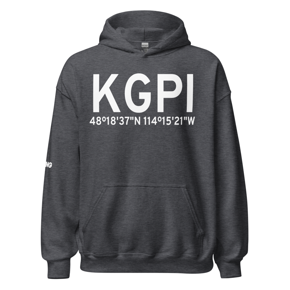 Glacier Park International Airport (KGPI) ICAO Hoodie Sweatshirt 