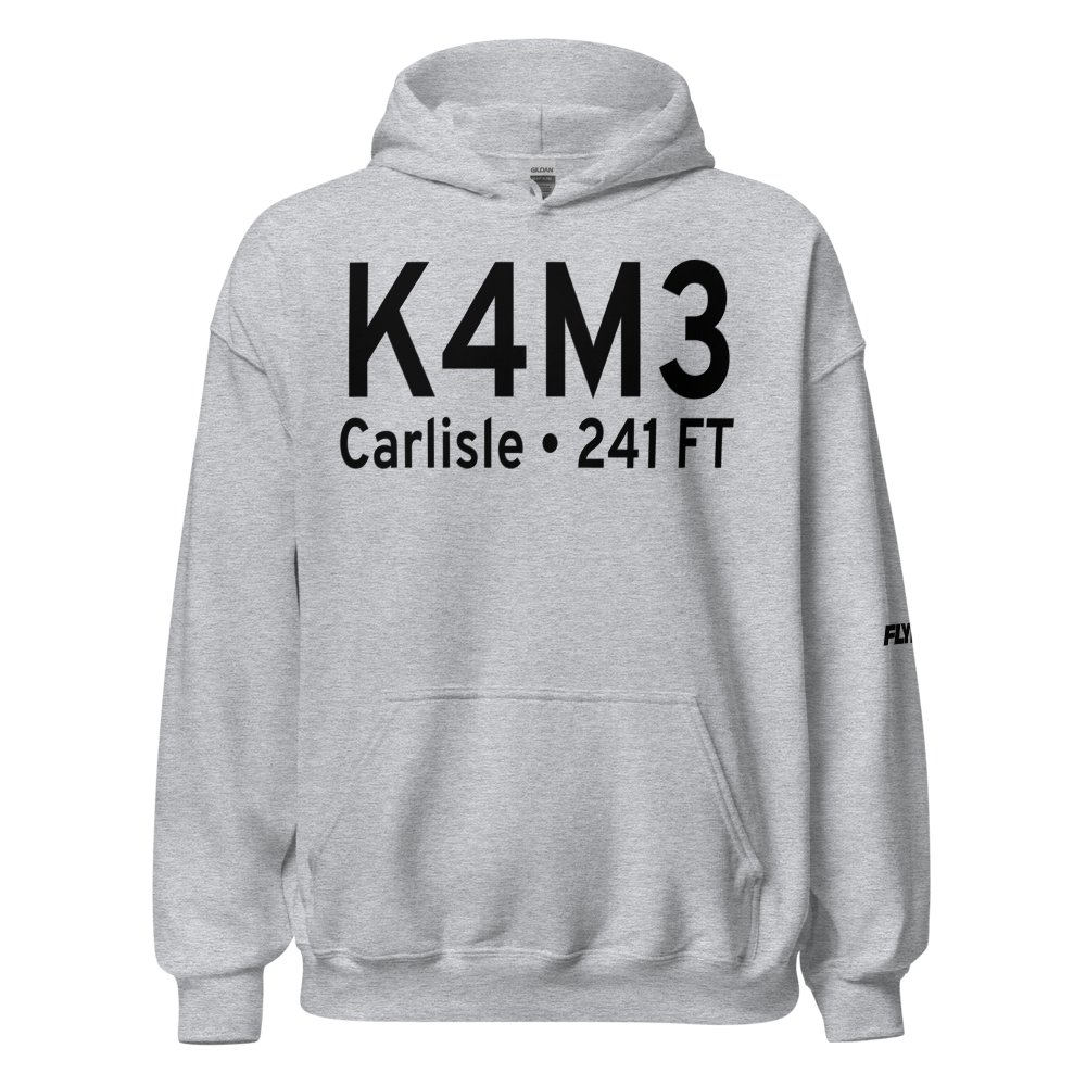 Carlisle Municipal Airport (K4M3) ICAO Hoodie Sweatshirt 