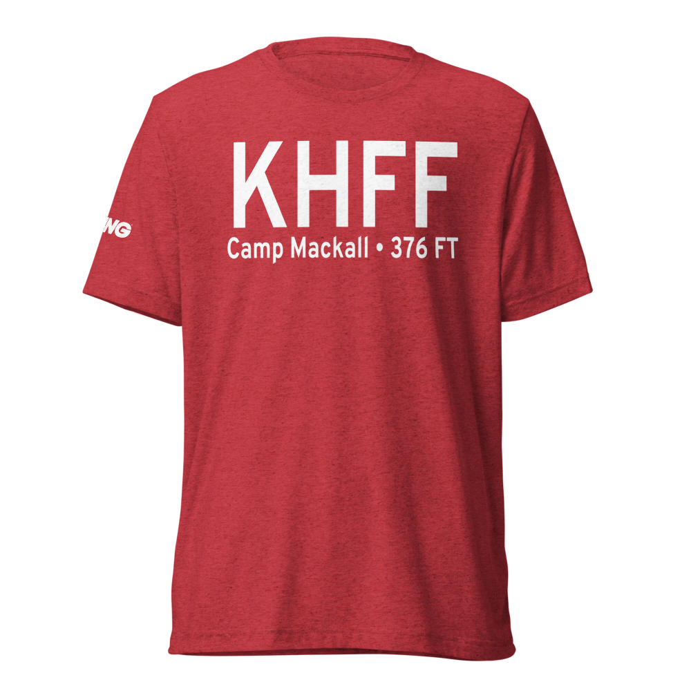 Mackall Army Air Field (KHFF) ICAO Tri-blend T-Shirt 