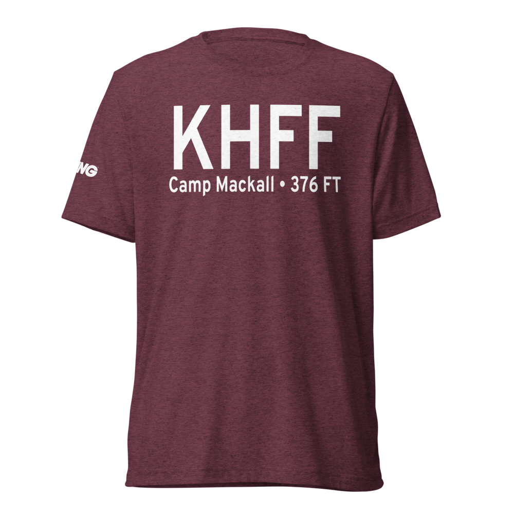 Mackall Army Air Field (KHFF) ICAO Tri-blend T-Shirt 