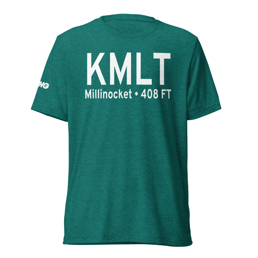Millinocket Municipal Airport (KMLT) ICAO Tri-blend T-Shirt 